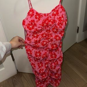 never worn - pink and red tight mini dress